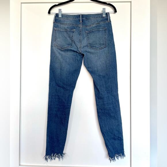 Just Black Skinny Distressed Mid Wash Cotton Blend Jeans Size 25 - Picture 5 of 9